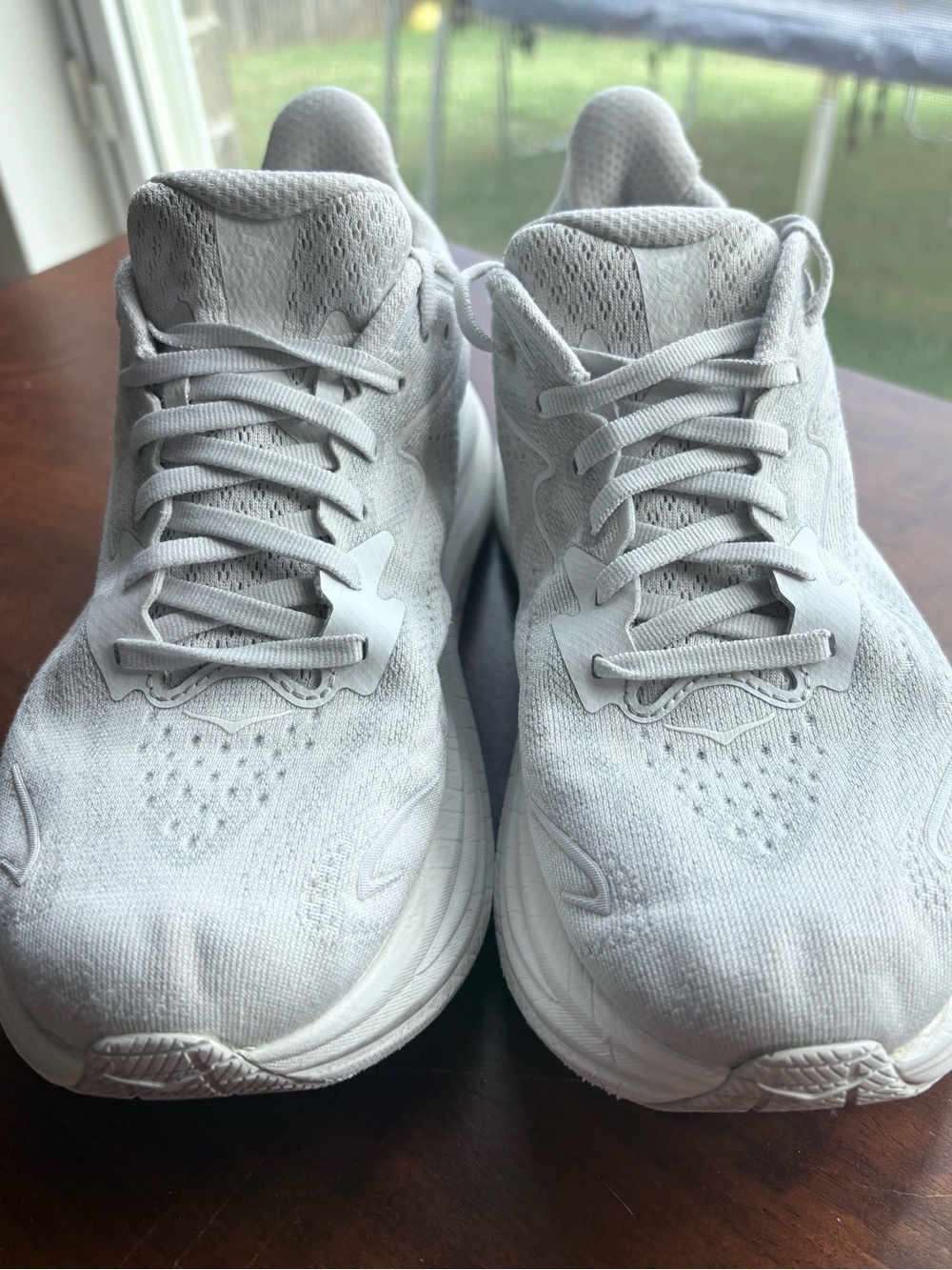 Hoka Women's Running Shoes Size 8B White Gray Sneakers - Picture 2 of 7